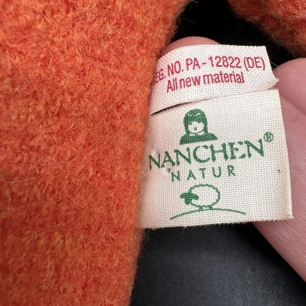 Nanchen Natur Vintage Boy Doll Orange Wool Germany Waldorf Style 12